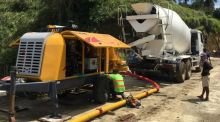 XCMG Schwing concrete machinery 118kw HBT6013k mobile trailer mounted concrete pump for sale